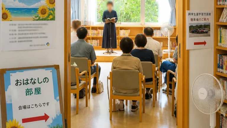 静岡・清水興津で大人向け朗読ライブ、図書館が夏の午後に開催