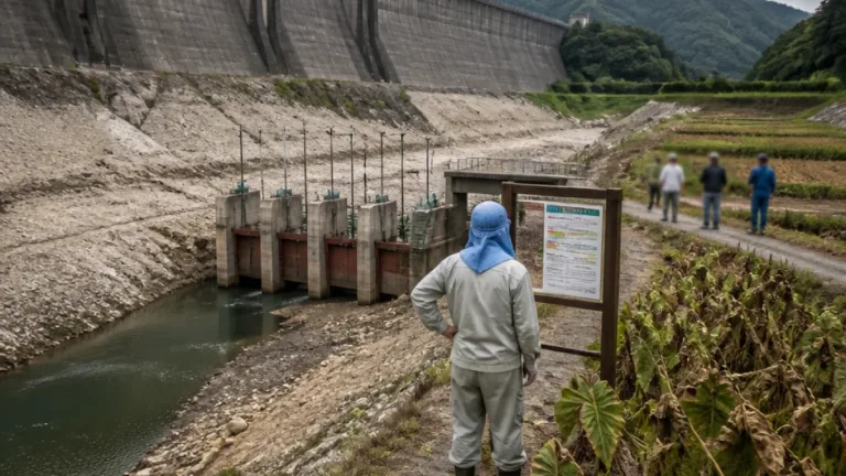 庄川上流ダム水不足で下流の取水制限広がる
