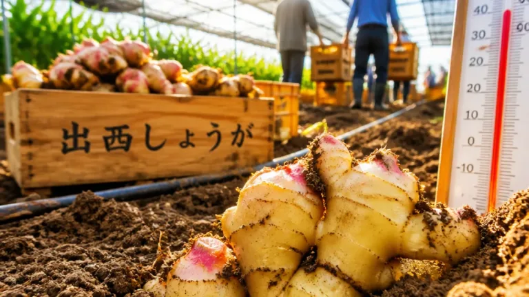 ハウス栽培で迎えた出西しょうがの初出荷、暑さと共存の模索