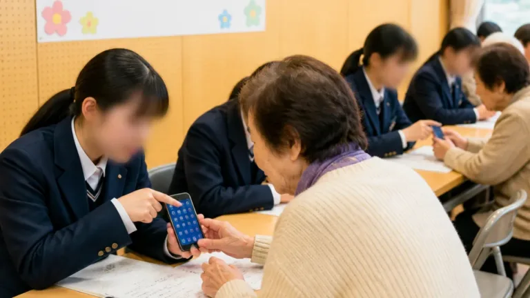 吹田の北千里高校、生徒による高齢者向けスマホ相談会が継続