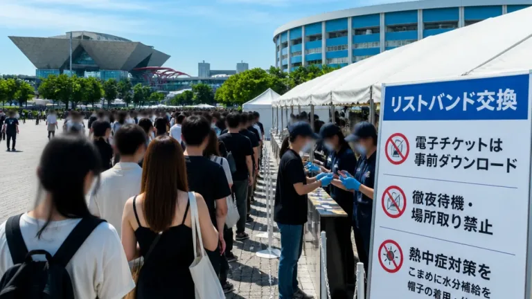 東京圏の来場者に向けたサマソニ当日案内、発券とリストバンド交換を周知