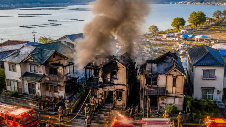 諏訪湖近くで住宅3棟焼失 火元の1人と連絡取れず
