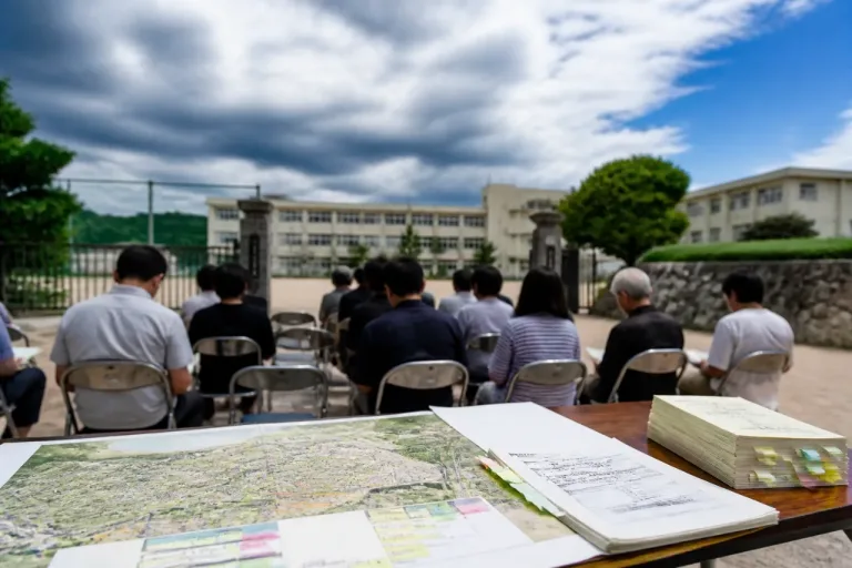忠海高校で再編計画説明 同窓会が校地見直しを要望