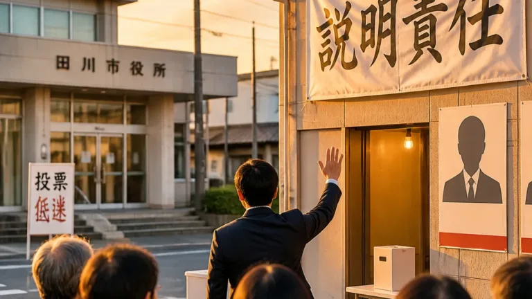 前市長のセクハラ辞職受け若手が当選 田川市長選の針路