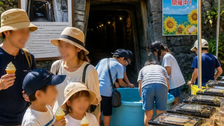鯛生金山、坑内で夏の企画再開 名物ソフトも復活し家族連れに呼び掛け
