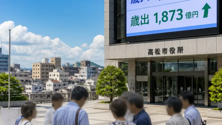 高松市の２５年度決算見込み 歳入歳出が２年ぶり増加