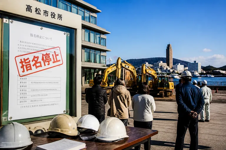 県発注工事の談合で高松市が27社を指名停止