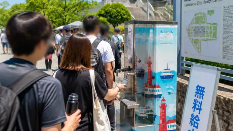 高松市、屋島競技場と保健センターに給水スポットを設置
