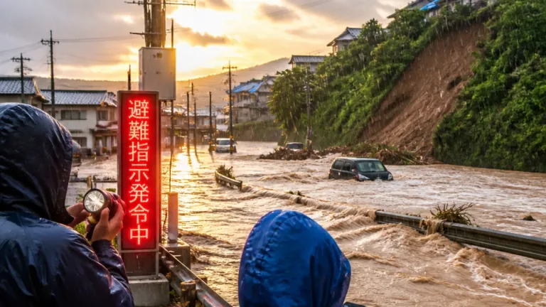 高岡市に大雨危険のレベル4警報、速やかな避難と情報確認を