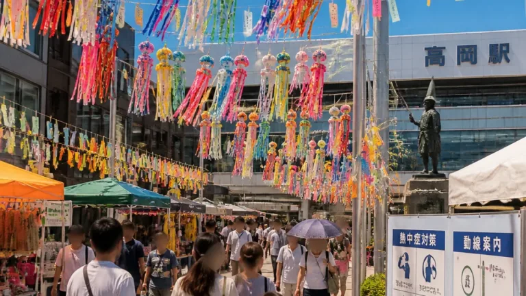 高岡駅周辺を彩る「高岡七夕まつり」が開幕 短冊や吹き流しで夏の風物詩演出