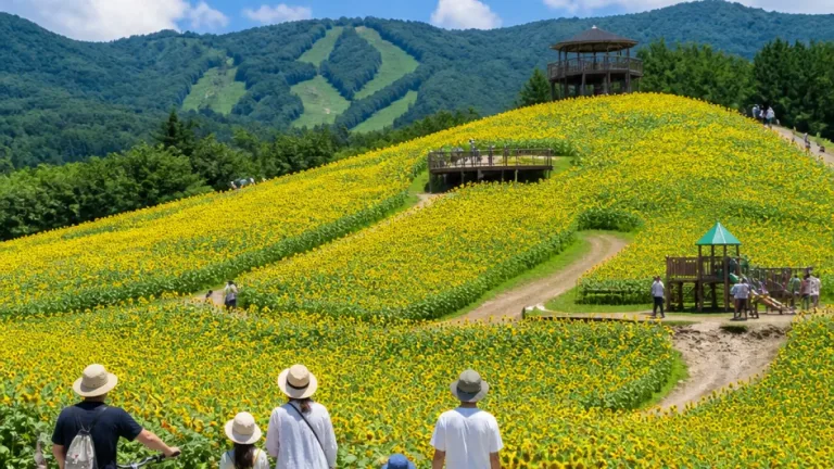 高山・久々野に20万本のひまわり アルコピア開園へ