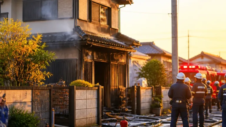 垂井町の住宅火災で2人遺体、現場は調査中