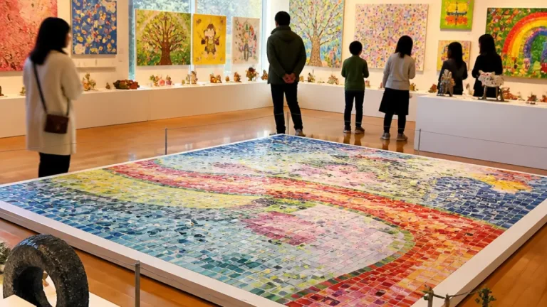 障害のある人の作品展「てとて」始まる 共作で表現広げる試み