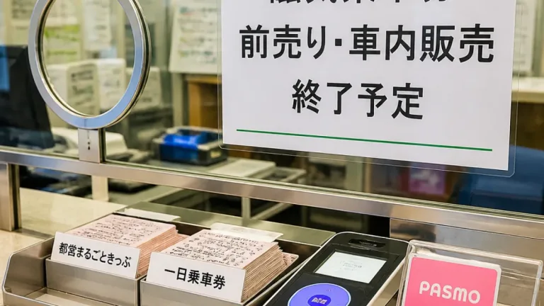 都営の一部磁気乗車券、前売りと車内販売を終了へ