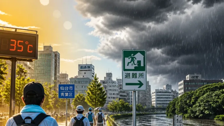 厳しい残暑と大雨 同時警戒を 宮城は猛暑と浸水リスクに備えを