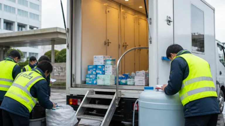 トイレカーとリエゾンを熊本へ派遣、避難生活の改善めざす