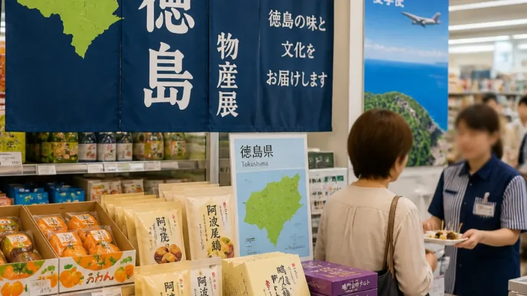 徳島産品、札幌ローソンで展開 夏季便に合わせた県の出張販売