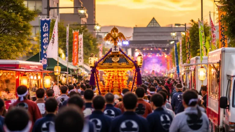 徳山中心街で夏の大祭、歩行者天国や企業ミコシがまちを包む