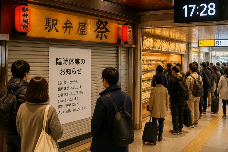 東京・東京駅の人気駅弁店「祭」が臨時休業 週末の混雑と品切れに備えを