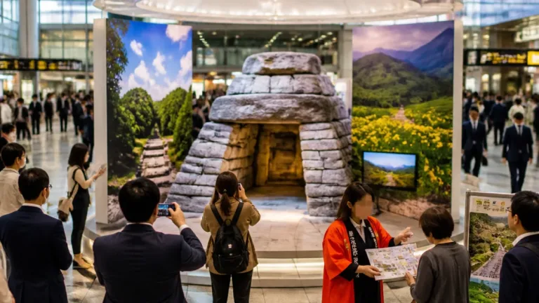 東京駅で石舞台再現、世界遺産登録祝う近鉄の秋観光キャンペーン