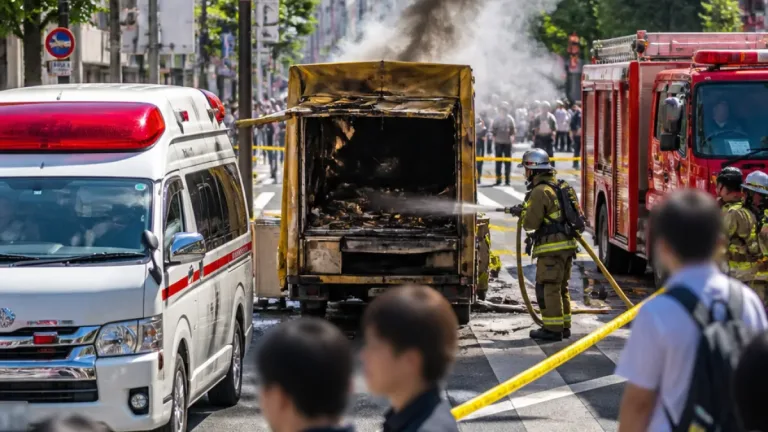 東京・渋谷の路上でキッチンカー火災、通行者ら３人搬送