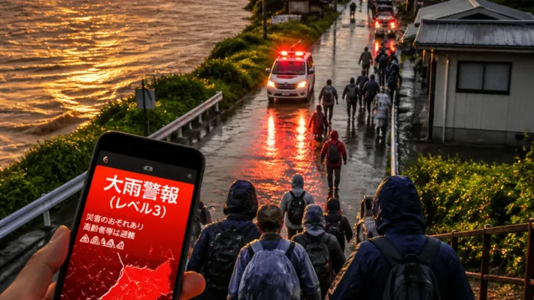 砺波・南砷に大雨警報（レベル3）発表 住民は早めの安全確保を