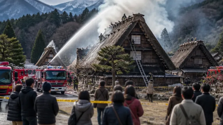 富山の合掌造り集落で火災、文化財保護と住民の安全が最優先