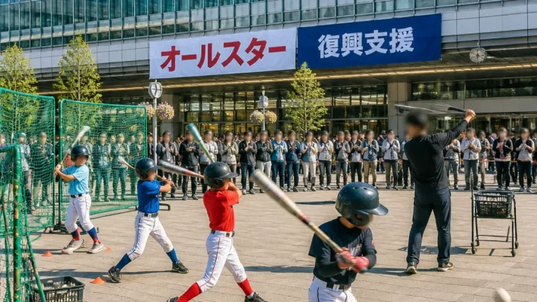 富山駅で糸井嘉男さん野球教室 オールスター前に地域へ発信
