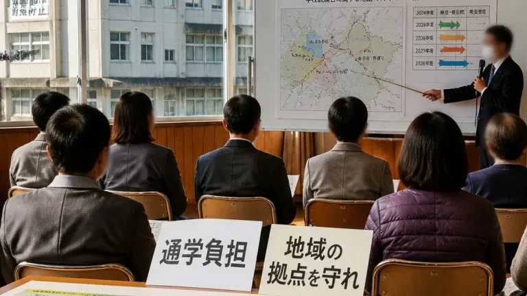 富山の県立高校再編案で閉校方針に異論 住民懸念広がる