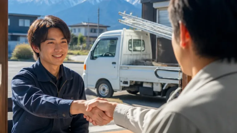 富山で就職、自然を仕事に 街頭求職の男性が電気工事会社に入社