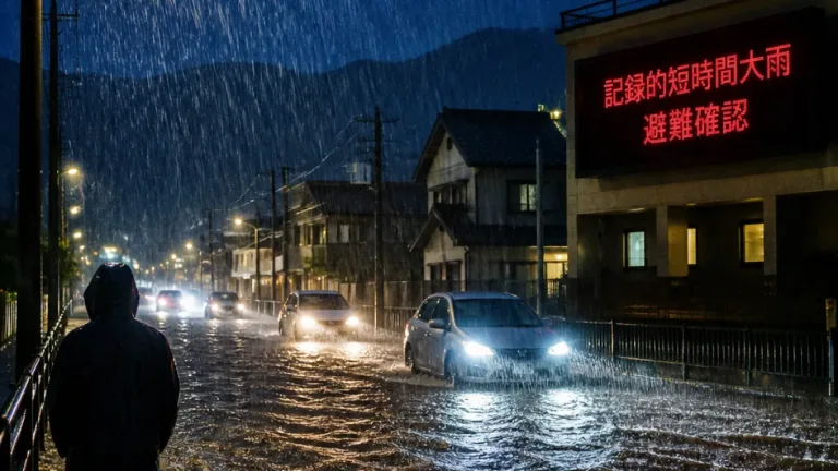 富山市で1時間109ミリの記録的大雨発表