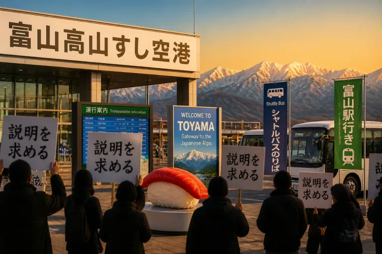 富山空港の愛称が「富山高山すし空港」に変更 地元で賛否分かれる