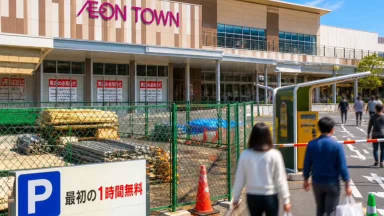 豊中・イオンタウン緑丘で専門店閉店と駐車場有料化、利用者に影響