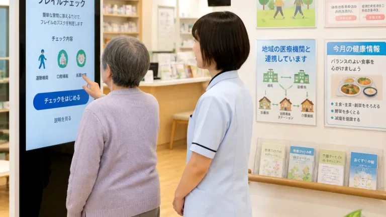 薬局デジタルサイネージ、豊中で市民の健康拠点に定着