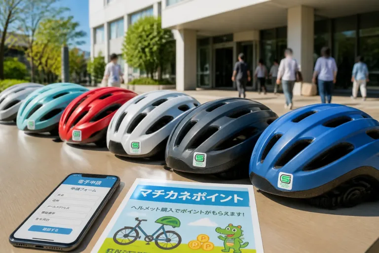 豊中がヘルメット購入にマチカネポイント付与 安全対策を後押し