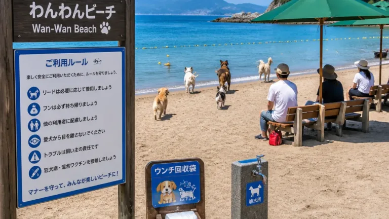 豊岡に全国でも珍しい「犬専用ビーチ」開設 夏の行楽に新たな選択肢