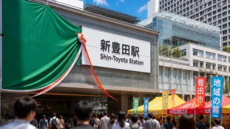 豊田で駅名ネーミングライツ除幕 地域商業と観光に波及も