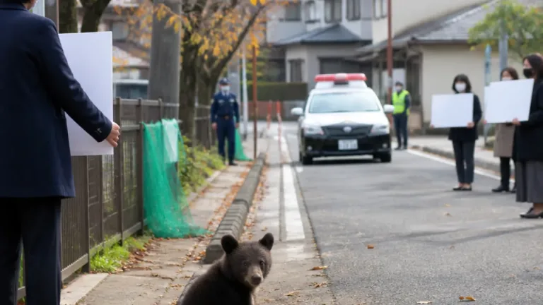 住宅街に子グマ出没 学校周辺で警戒強まる