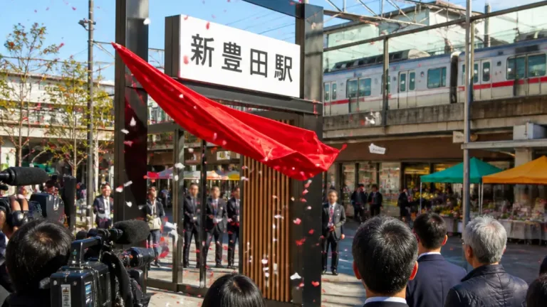 豊田で新豊田駅などネーミングライツ除幕式 地域と鉄道の関係に節目