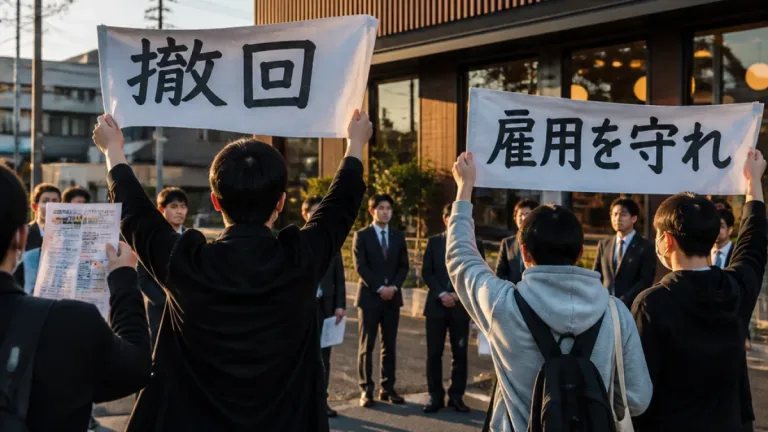 津のアルバイト学生、退職強要巡り会社と団体交渉