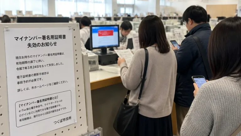 つくばでマイナンバー署名用証明書１５４件失効、手続き影響に注意を