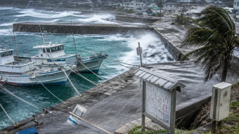 台風13号 接近で大東島に暴風警報 県内全域で警戒強化