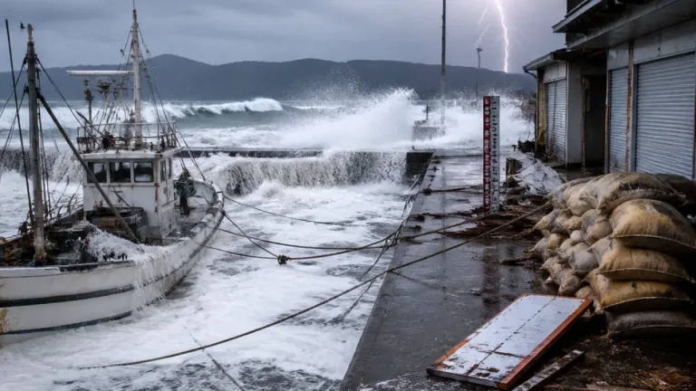 台風15号接近、能登沿岸は高潮警戒 石川県内は強風・高波に警戒を