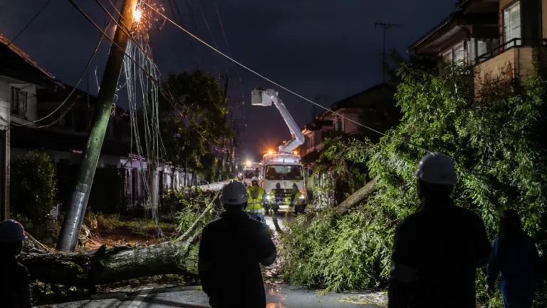 台風15号、統計初の茨城上陸 停電・倒木相次ぐ