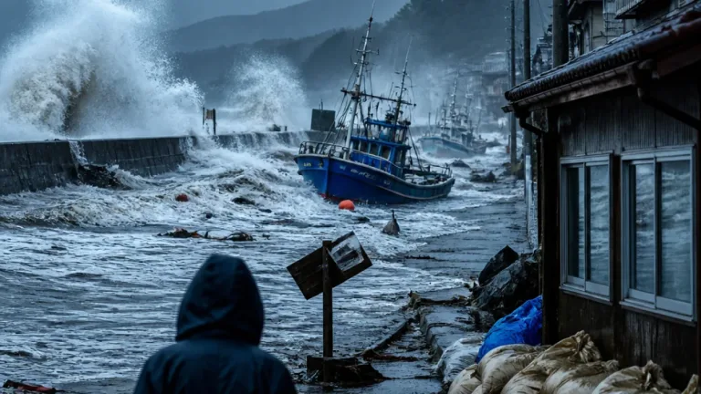 台風15号 能登は高潮に厳重警戒を