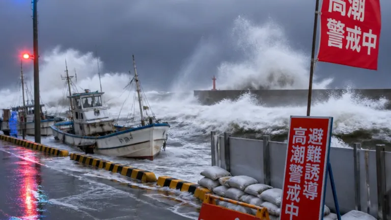 台風15号接近で岡山、12日昼過ぎに最接近 高潮と警報級大雨に警戒を