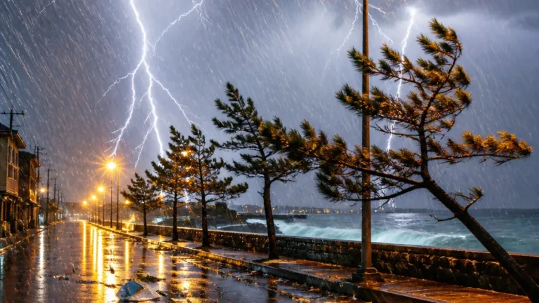 台風15号接近、鳥取は夜のはじめ頃まで激しい雷雨の可能性