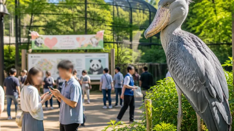 上野動物園で都主催の婚活、ハシビロコウが見守る出会い
