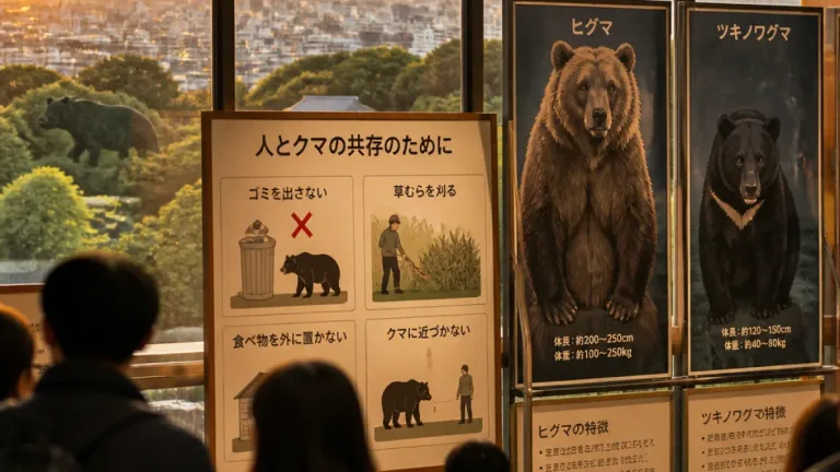 宇都宮で増える「アーバンベア」展示 共存の境界線を考える