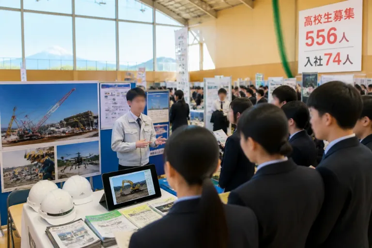 若手不足深刻 建設業が高校生に人材アピール